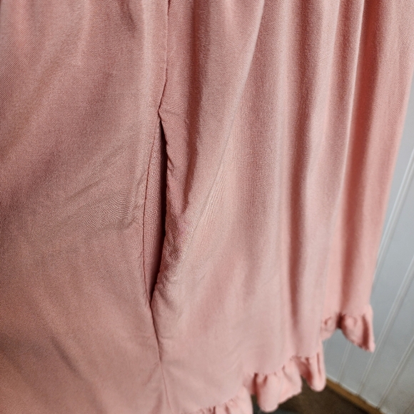 Altar'd State Women's Boho Dusty Rose Smocked Short Sleeve Mini Dress Size S - Picture 6 of 11